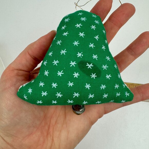 Vtg 1984 Calico Christmas Scented Cloth Ornament Bell Shape w Original Box READ - Picture 7 of 11